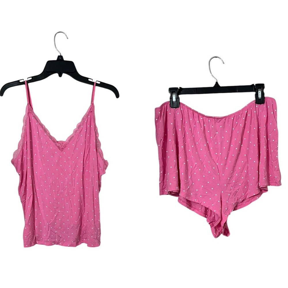 Victoria Secret | Pink Polka Dot Matching Lingerie Set, Tank Top and Shorts